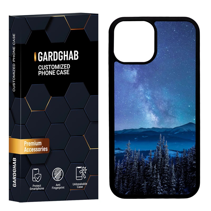 کاور گارد قاب مدل دور ژله ای منظره و طبیعت مناسب برای گوشی موبایل اپل iPhone 13 Mini