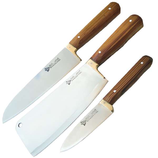 سرویس 3 پارچه چاقو الماس زنجان مدل گوشت و سبزیجات کد 01