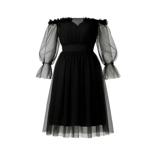 پیراهن یقه باز زنانه مدل غنچه