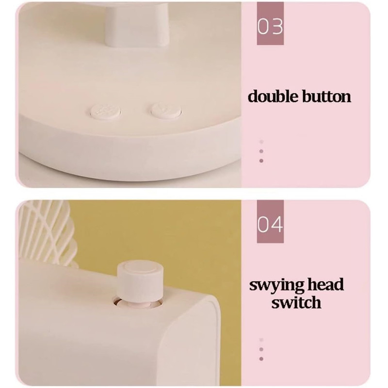 پنکه شارژی مدل گردشی چراغ دار