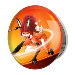 آینه جیبی خندالو طرح دختر کفشدوزکی رنا روژ مدل تاشو کد 24992 