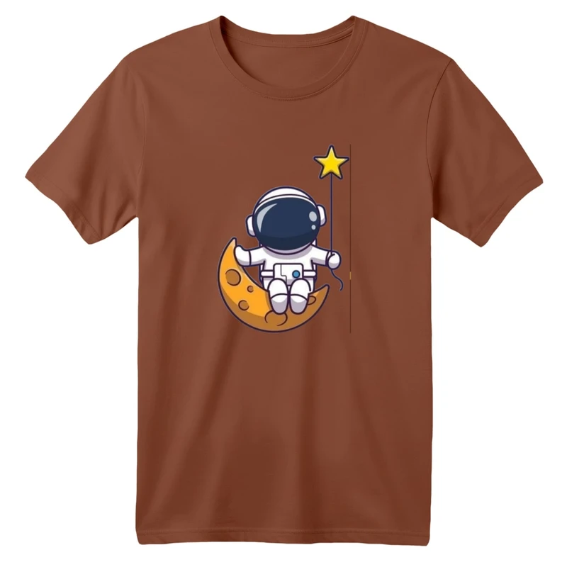 تی شرت آستین کوتاه بچگانه مدل فضانورد و ماه