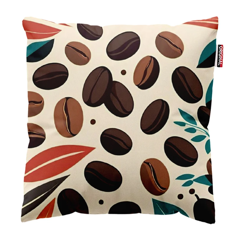   کوسن پاد آفرین طرح قهوه سایز 30*30 سانتی متر کد 1008