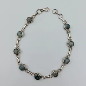 دستبند نقره زنانه مدل زمرد کد 20294