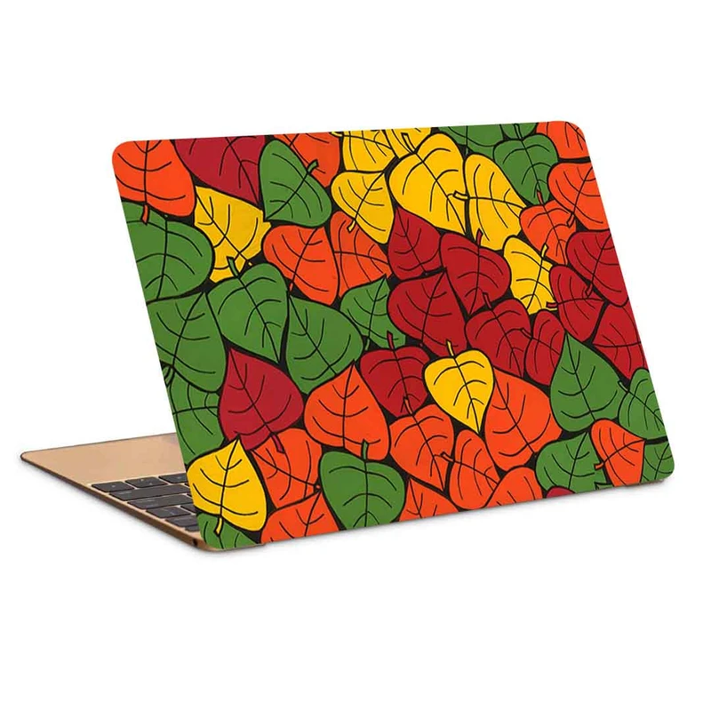 استیکر لپ تاپ طرح leaves art colorful کد P-821 مناسب برای لپ تاپ 15.6 اینچ