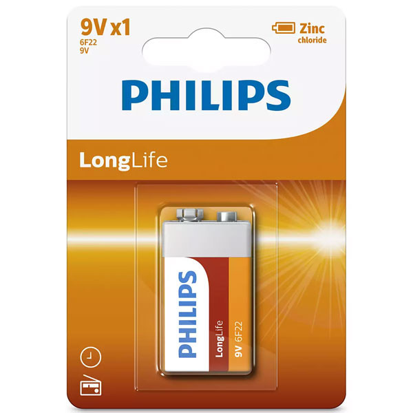 باتری کتابی فیلیپس مدل 6F22L1B/97