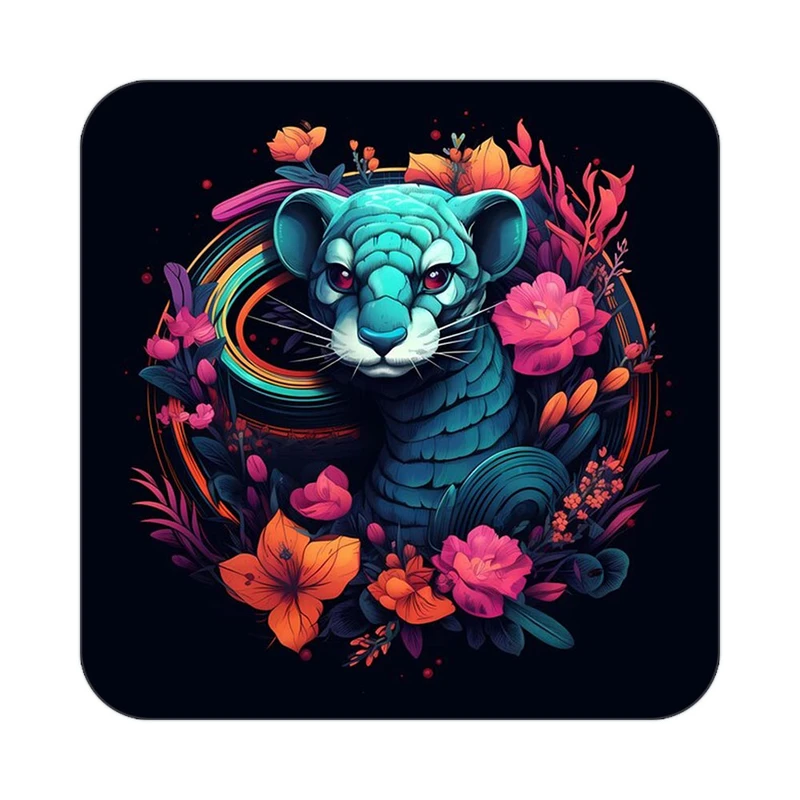 زیر لیوانی کاکتی طرح حیوانات رنگی مدل mp26738