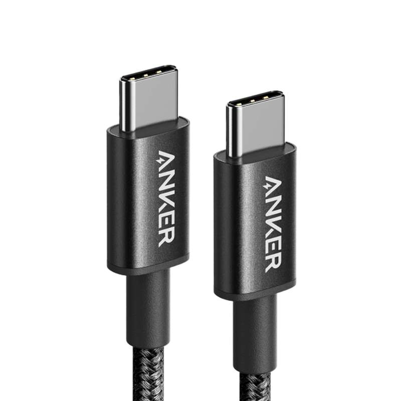 کابل تبدیل USB-C به USB-C انکر مدل Nylon A8752 طول یک متر کابل تبدیل USB-C به USB-C انکر مدل Nylon A8752 طول یک متر
