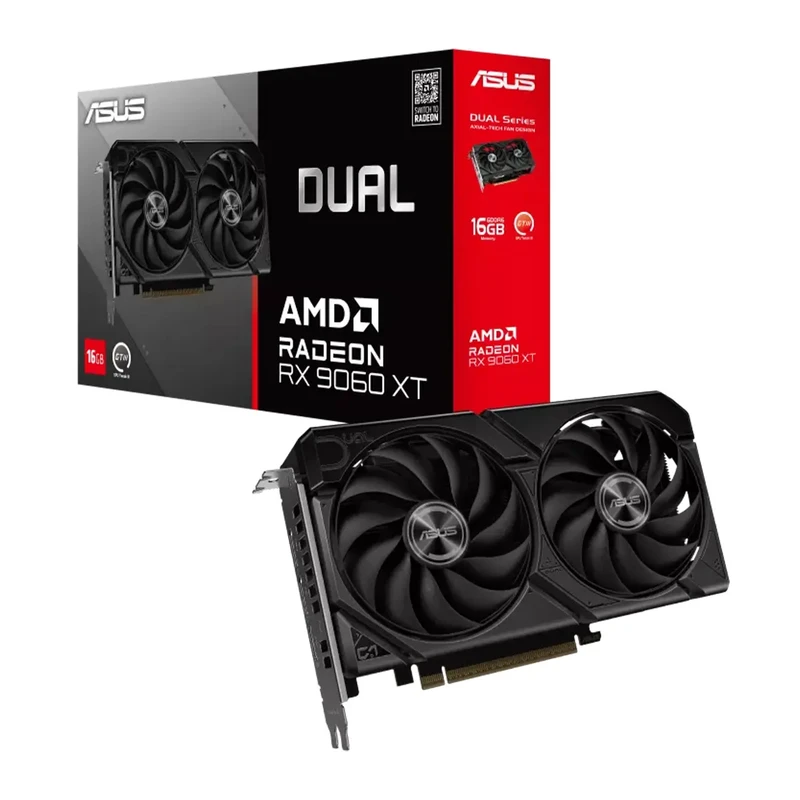 کارت گرافیک ایسوس مدل Dual AMD Radeon RX 9060 XT 16GB OC