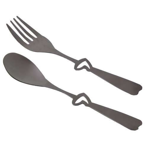 ست قاشق و چنگال مدل قلب کد 0901