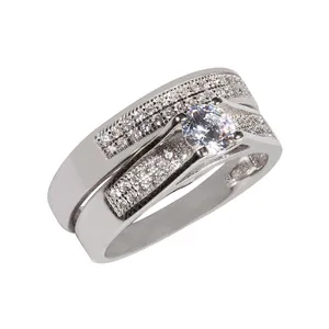 انگشتر نقره زنانه مدل 22068 بسته 2 عددی