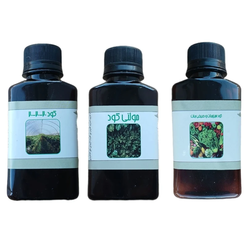 کود مایع کامل سه بیست و کود سبزیجات و صیفی جات و مولتی کود مدل life drop حجم 110 میلی لیتر بسته 3 عددی