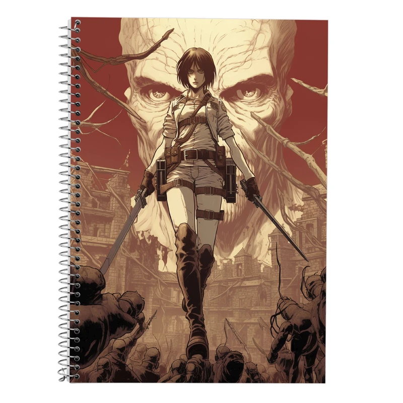 دفتر زبان 50 برگ مدوپد مدل Attack on Titan کد DF10424
