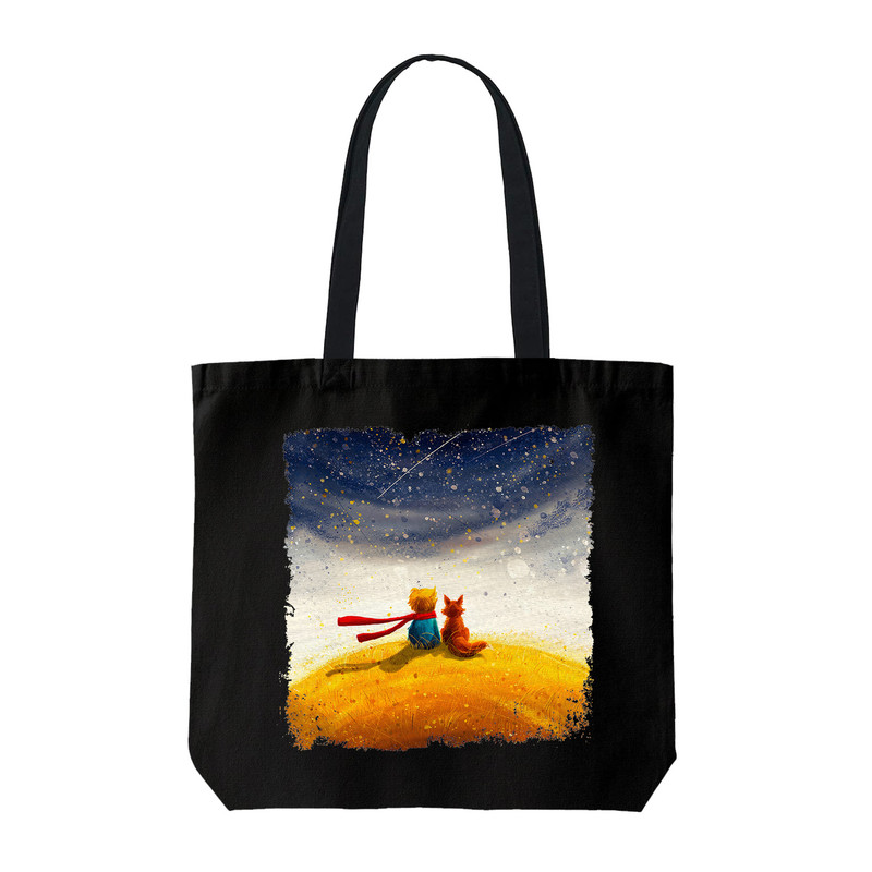 ساک خرید ترمه طراحان ایده مدل شازده کوچولو و روباه کد cfp2031 - S