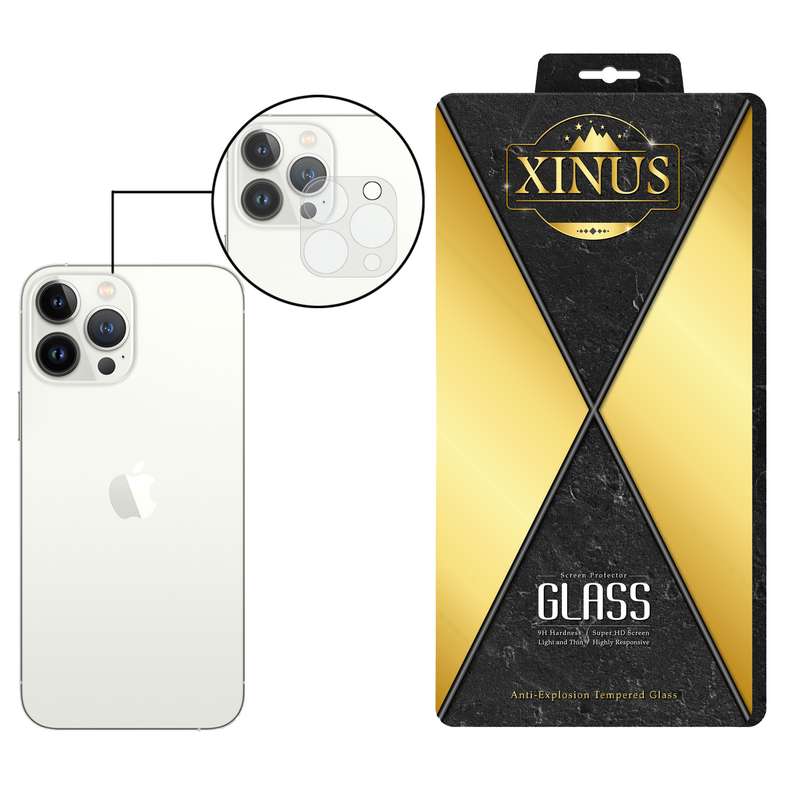 محافظ لنز دوربین ژینوس مدل 3DLENS مناسب برای گوشی موبایل اپل iPhone 13 Pro Max