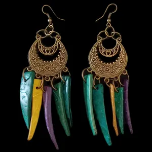 گوشواره زنانه مدل سنتی هندی 