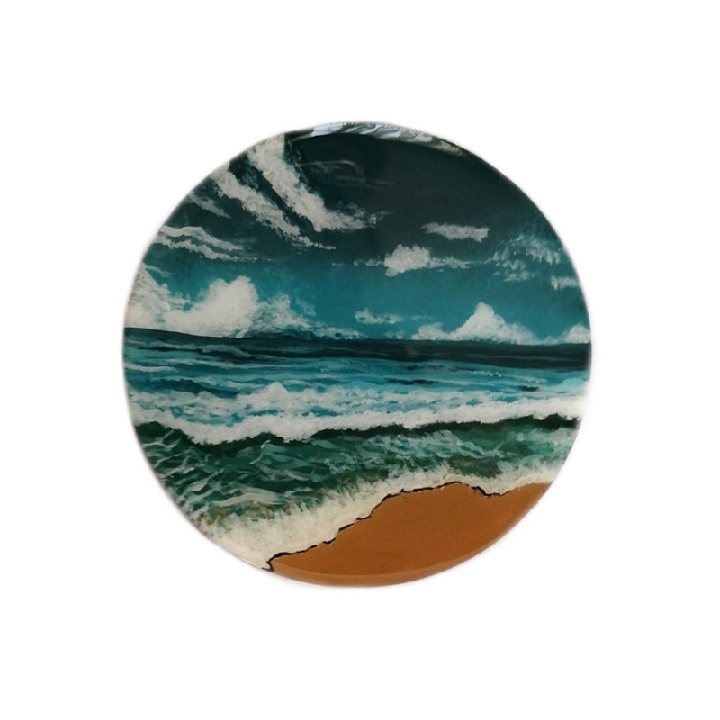 زیر لیوانی رزینی مدل دریا کد 03