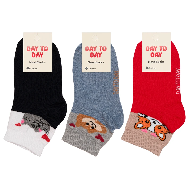 جوراب بچگانه دی تو دی مدل DT10-1 مجموعه 3 عددی