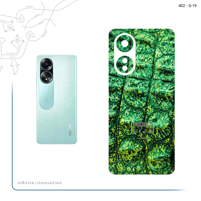 برچسب پوششی ماهوت مدل Crocodile Skin مناسب برای گوشی موبایل اپو A58 4G
