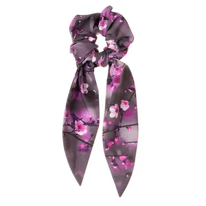 کش مو زنانه دلنار گالری مدل اسکرانچی شاخه شکوفه سه بعدی