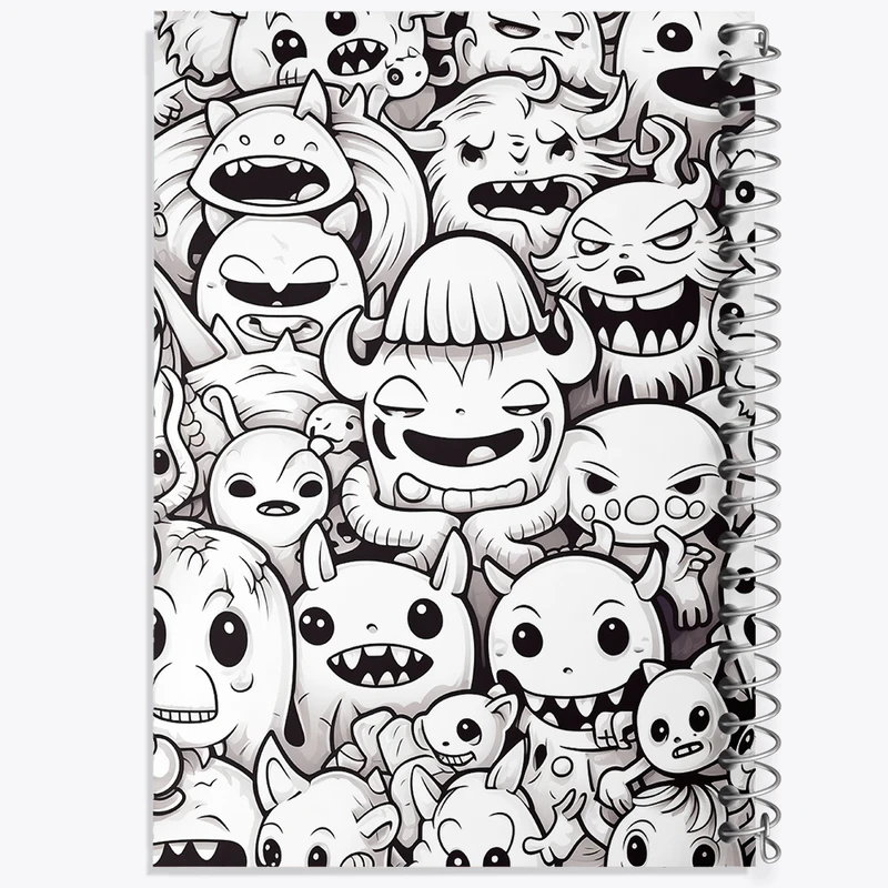 دفتر شطرنجی 50 برگ خندالو مدل هیولای بامزه کد N471