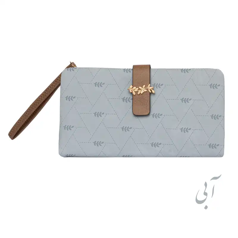 کیف پول زنانه پرتیزس مدل بند دار طرح خوشه گندم کد 2020052