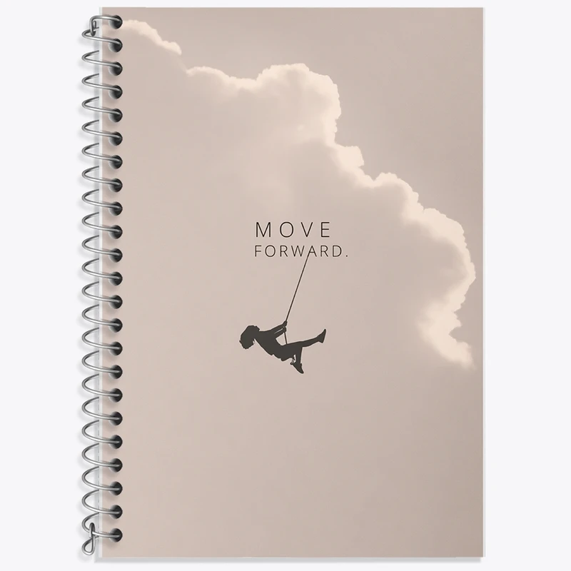 دفتر زبان 50 برگ خندالو مدل سه خط طرح Move Forward کد F1728