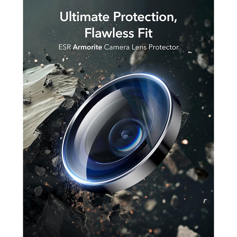 محافظ لنز دوربین انتک مدل Black Titanium مناسب برای گوشی موبایل اپل iPhone 16 Pro / 16 Pro Max