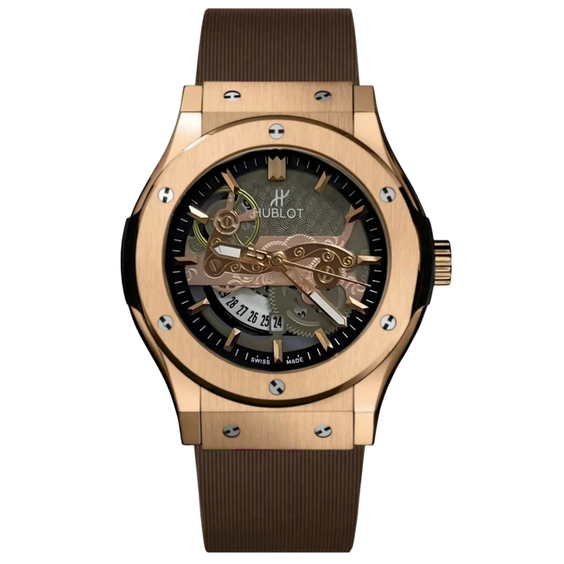 ساعت مچی عقربه‌ای مردانه کوارتز مدل کلاسیک تک موتوره بند رابر کد 8