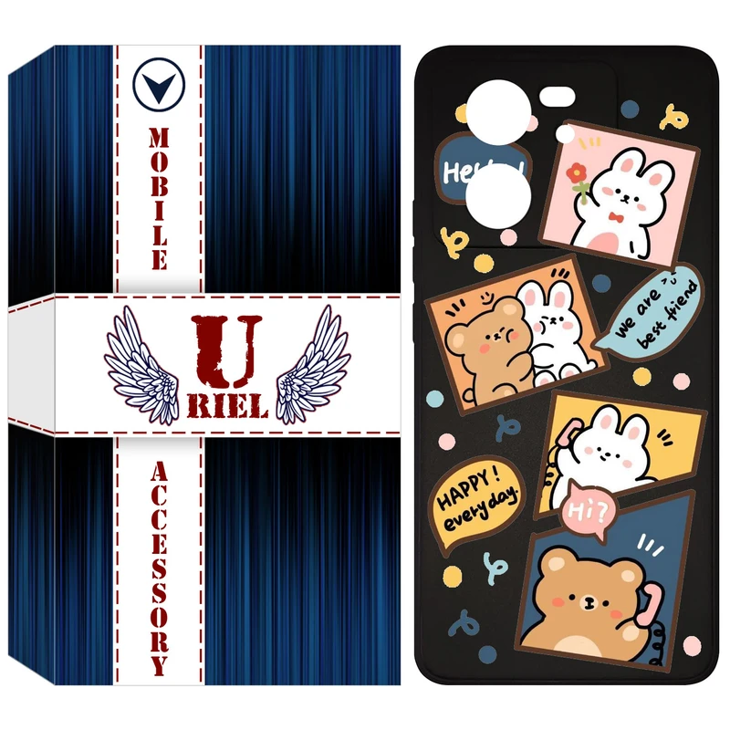 کاور یوریل مدل KSH کد 19 طرح خرگوش و خرس مناسب برای گوشی موبایل شیائومی Redmi K60 Ultra