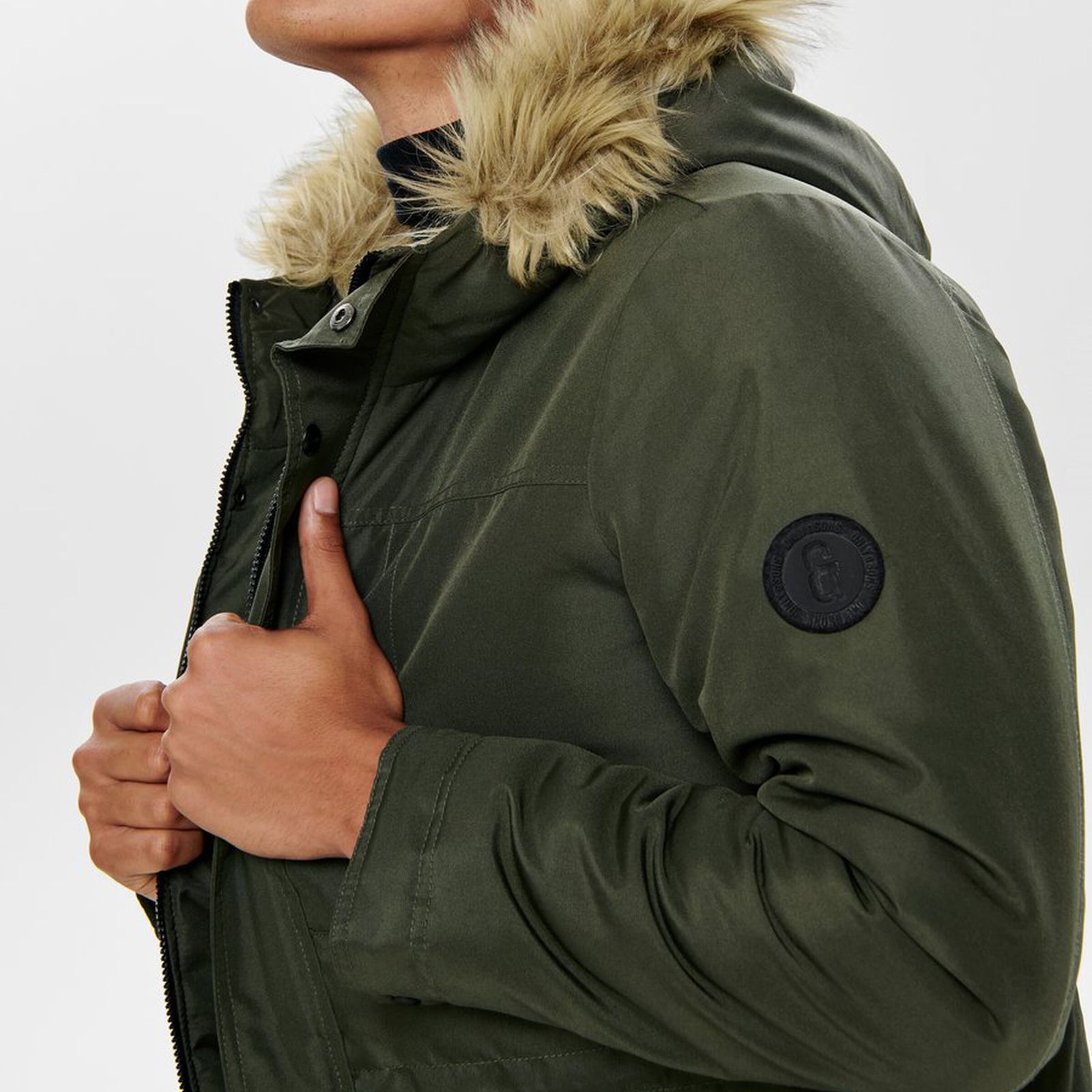 کاپشن مردانه اونلی اند سانز مدل LONG PARKA 002 -  - 7