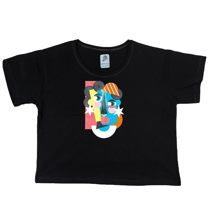 کراپ‌ تی‌شرت آستین کوتاه زنانه مدل سوما