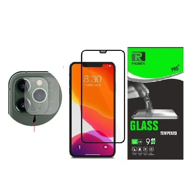  محافظ صفحه نمایش روبیکس مدل FLip1xمناسب برای گوشی موبایل اپل iPhone 11 Pro Max به همراه محافظ لنز دوربین