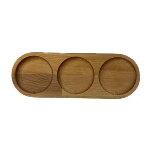 اردوخوری گراش مدل چوبی طرح سه خانه گرد کد GR-91