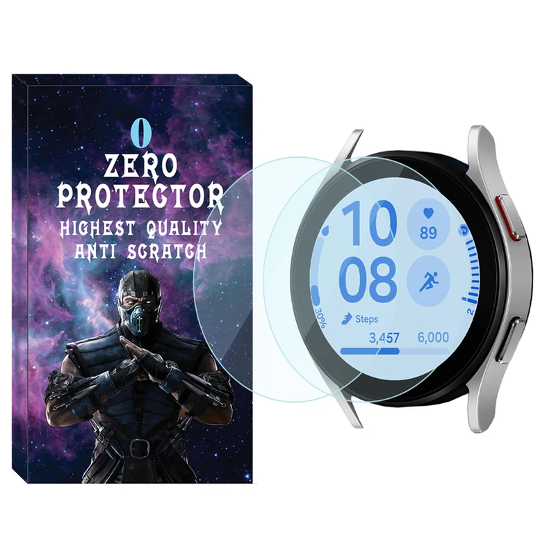 محافظ صفحه نمایش شیشه‌ای زیرو مدل Glass-ZR مناسب برای ساعت هوشمند سامسونگ Galaxy Watch FE بسته دو عددی
