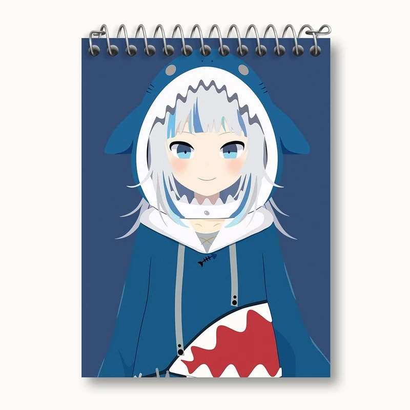 دفتر یادداشت 50 برگ خندالو مدل دختر انیمه ای کد 18092