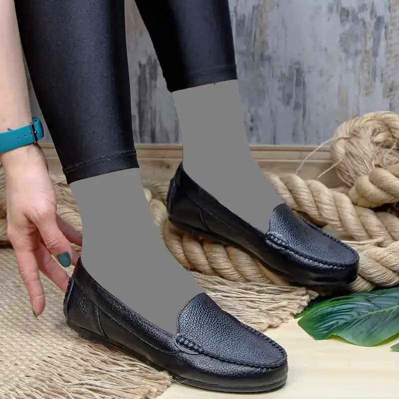 کفش کالج زنانه پاتن چرم آفتاب مدل SP 10