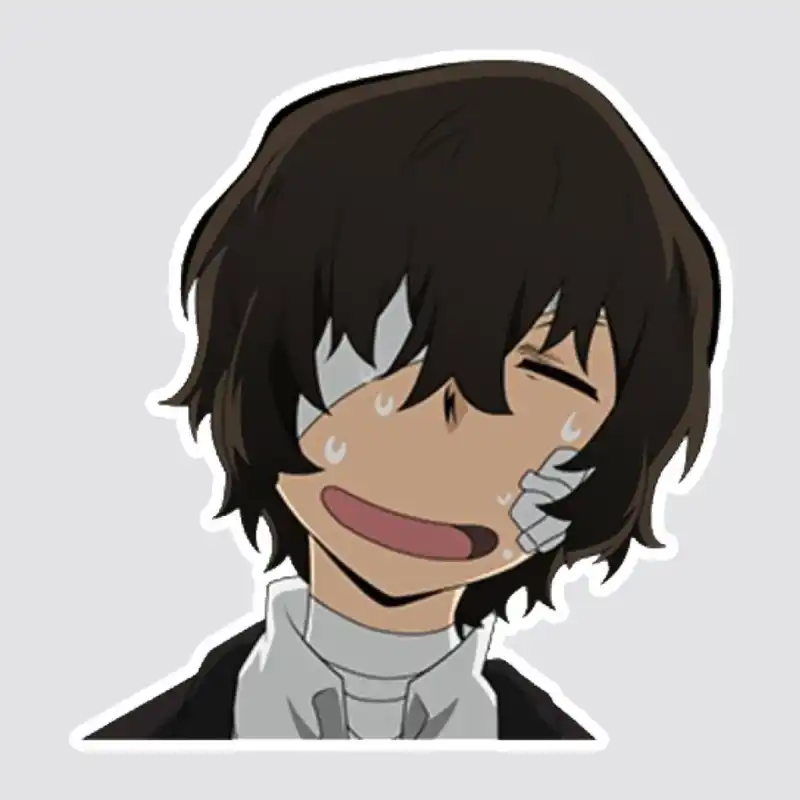 استیکر لپ تاپ پیکسل میکسل مدل انیمه سگ های ولگرد بانگو دازای شرمنده