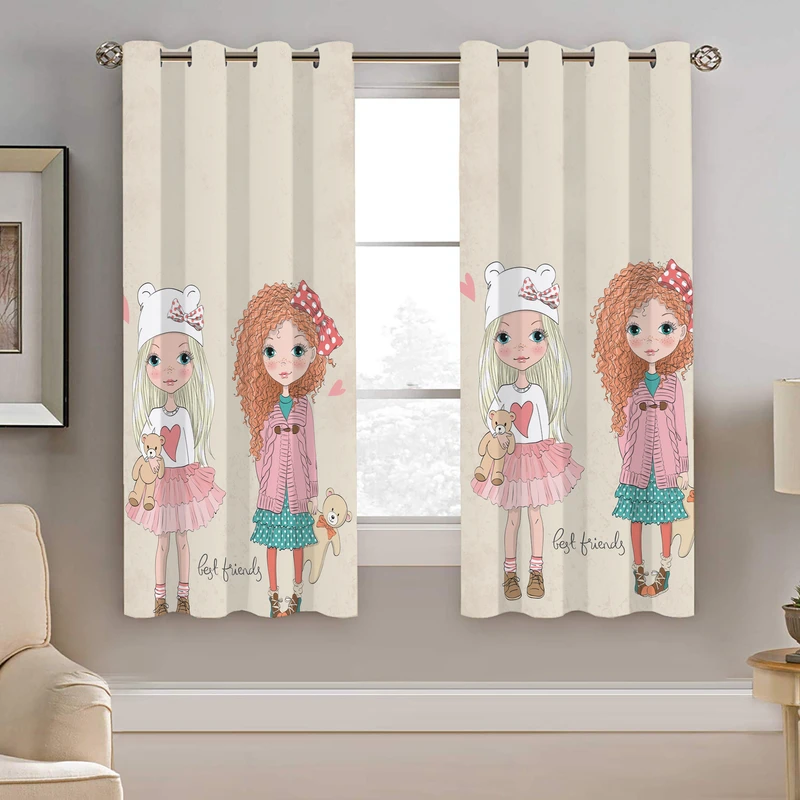 پرده نیروانا طرح دختر مدل هازان کد 8678 سایز 140×200 سانتی متر