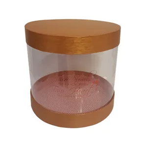 جعبه هدیه مدل استوانه ای طلقی کد 03