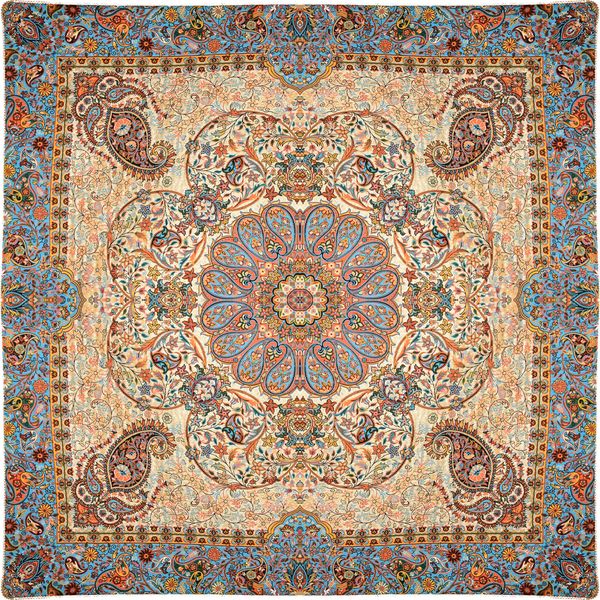 رومیزی ترمه نگین خاتم یزد طرح افشاری کد LMAB