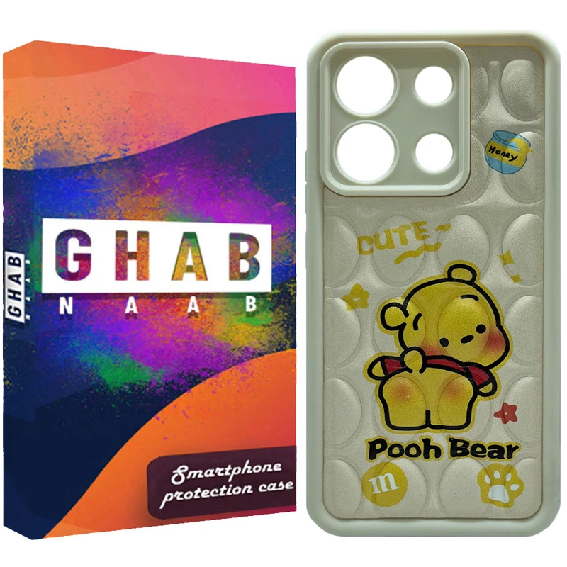 کاور قاب ناب مدل سولید طرح پو مناسب برای گوشی موبایل شیاِئومی Redmi Note 13 4G