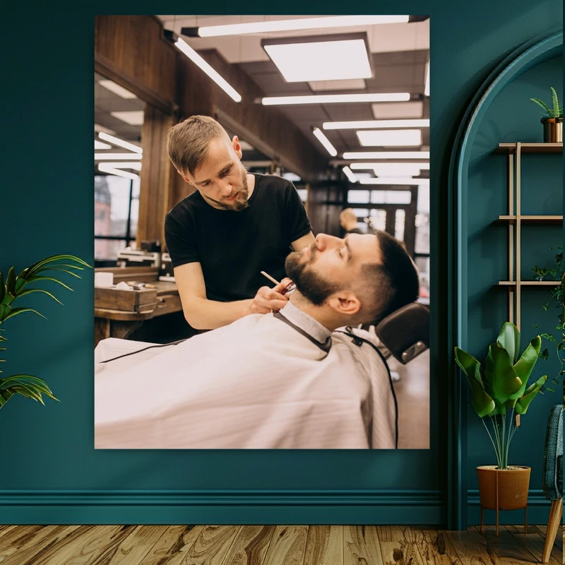 پوستر طرح آرایشگاه مدل اصلاح مردانه کد FP105139