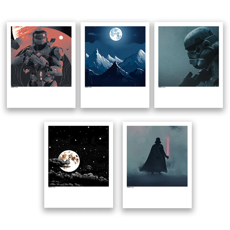 آویز تزیینی عرش مدل فانتزی جنگ ستارگان کد Asa838 مجموعه پنج عددی