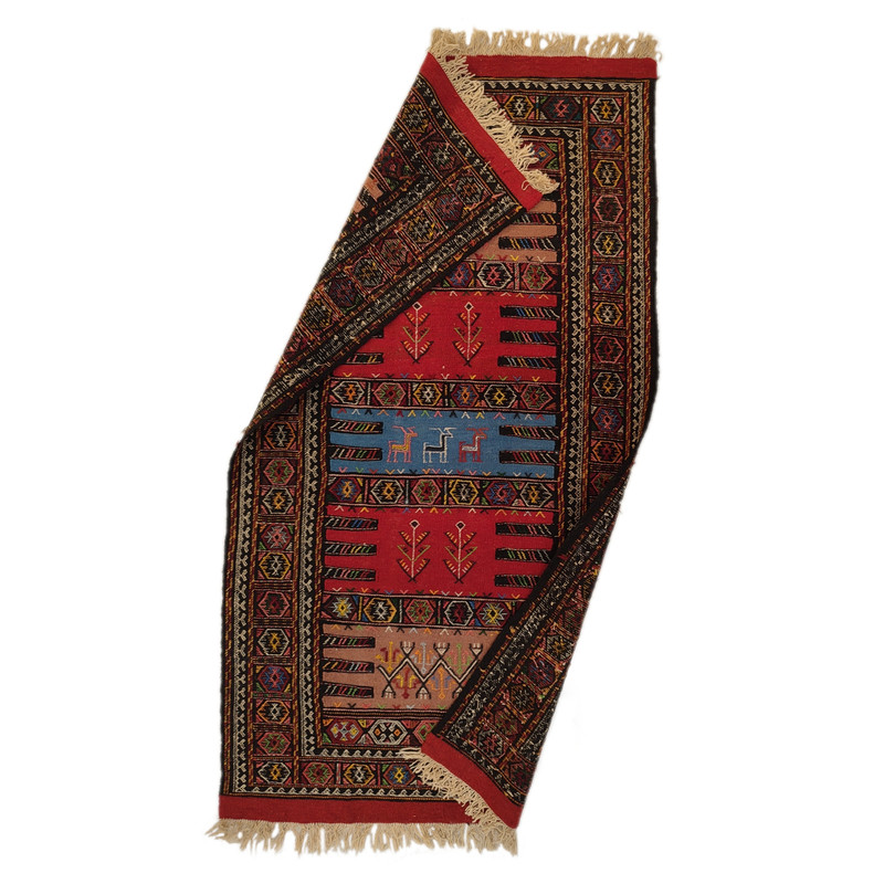 گلیم دستبافت دو متری طرح هندسی کد 87945 گلیم دستبافت دو متری طرح هندسی کد 87945