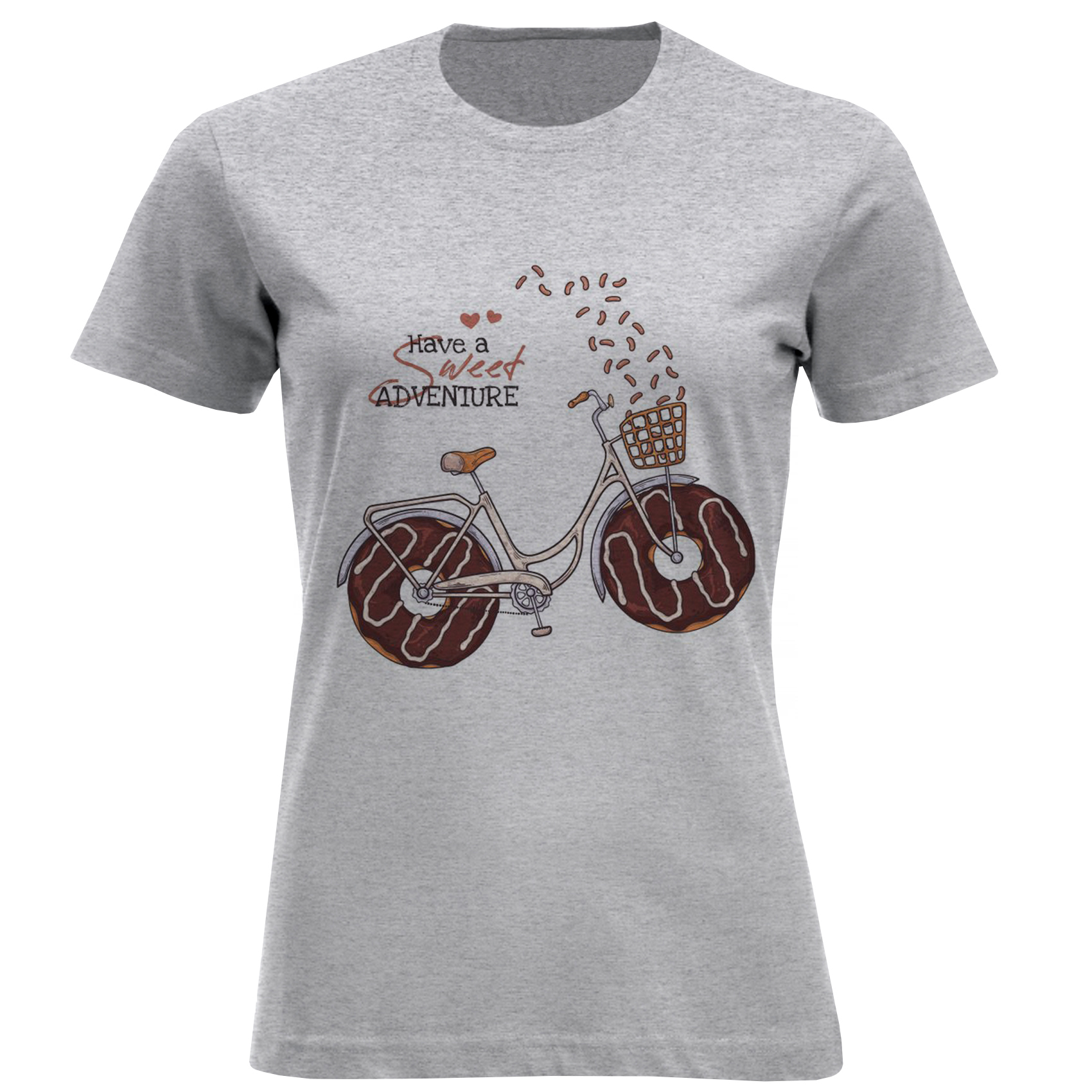 تی شرت آستین کوتاه زنانه مدل دوچرخه F1481