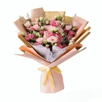 دسته گل لیسیانتوس طبیعی مدل ۱۵۵