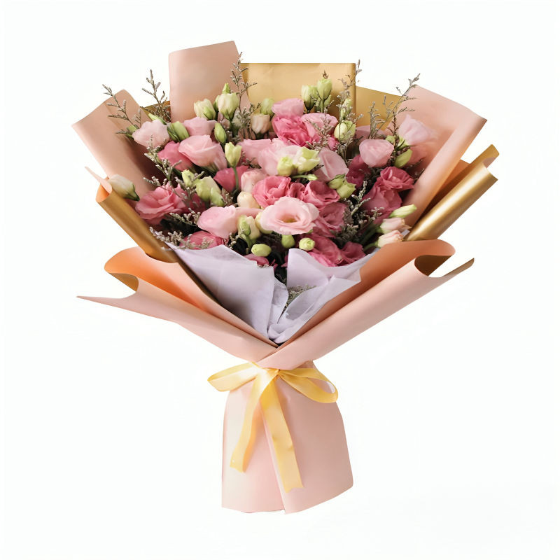 دسته گل لیسیانتوس طبیعی مدل ۱۵۵