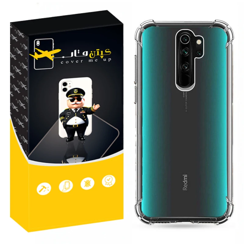 کاور کپتن قاب مدل Crystal مناسب برای گوشی موبایل شیائومی Redmi Note 8 Pro