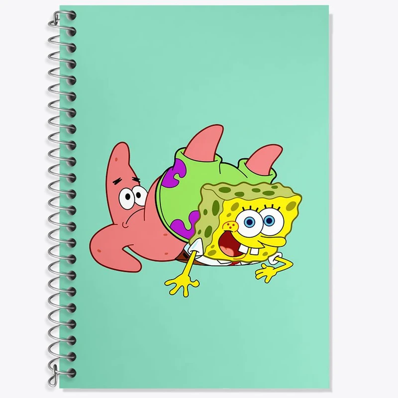 دفتر لغت 50 برگ خندالو مدل باب اسفنجی و پاتریک کد 24714